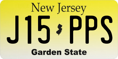 NJ license plate J15PPS