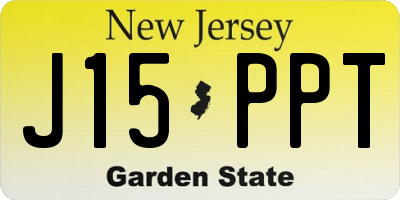 NJ license plate J15PPT