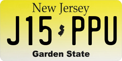 NJ license plate J15PPU