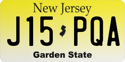 NJ license plate J15PQA
