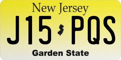 NJ license plate J15PQS
