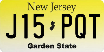 NJ license plate J15PQT