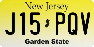 NJ license plate J15PQV