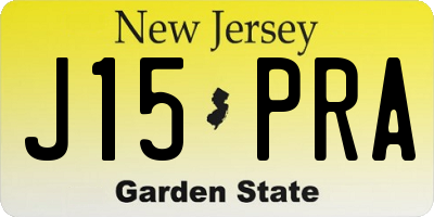 NJ license plate J15PRA
