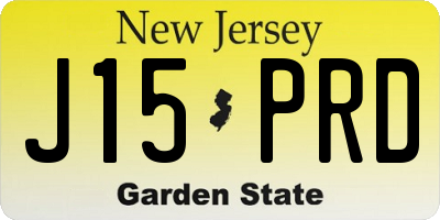 NJ license plate J15PRD