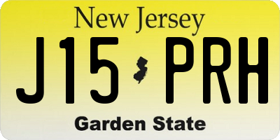 NJ license plate J15PRH