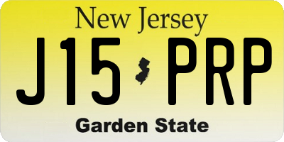 NJ license plate J15PRP
