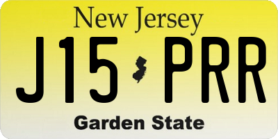 NJ license plate J15PRR