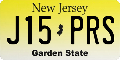 NJ license plate J15PRS