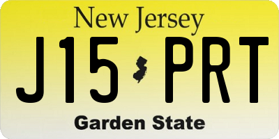 NJ license plate J15PRT
