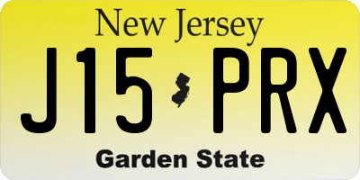 NJ license plate J15PRX