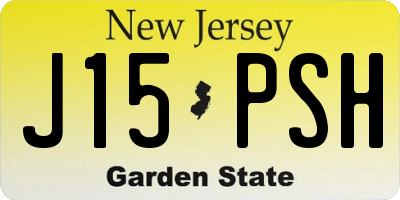 NJ license plate J15PSH