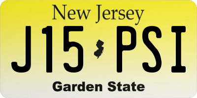 NJ license plate J15PSI