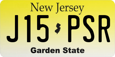 NJ license plate J15PSR