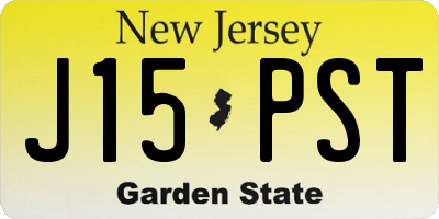 NJ license plate J15PST
