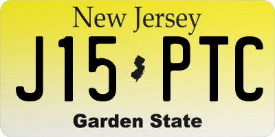 NJ license plate J15PTC