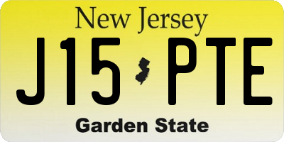 NJ license plate J15PTE