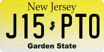 NJ license plate J15PTO
