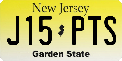 NJ license plate J15PTS