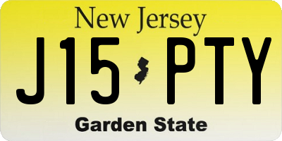 NJ license plate J15PTY