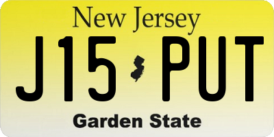 NJ license plate J15PUT