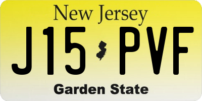 NJ license plate J15PVF