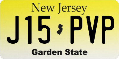 NJ license plate J15PVP
