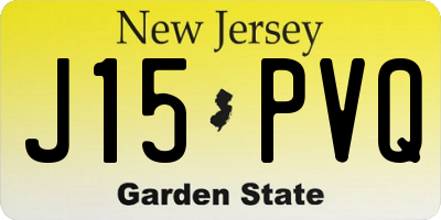 NJ license plate J15PVQ