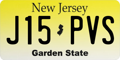 NJ license plate J15PVS