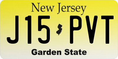 NJ license plate J15PVT