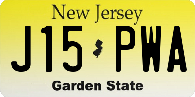 NJ license plate J15PWA