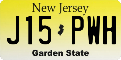 NJ license plate J15PWH