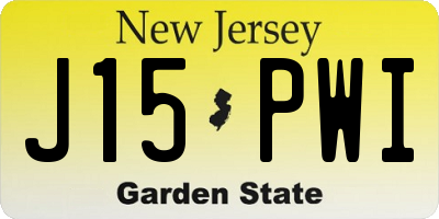 NJ license plate J15PWI