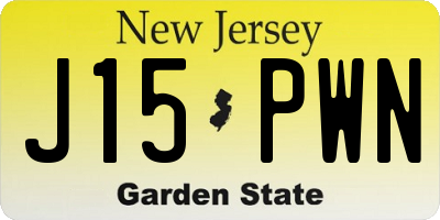 NJ license plate J15PWN