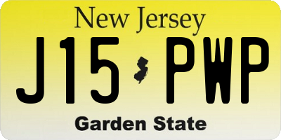 NJ license plate J15PWP