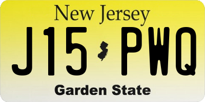 NJ license plate J15PWQ