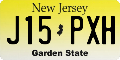 NJ license plate J15PXH