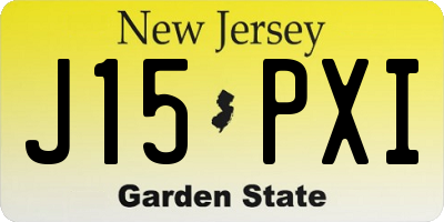 NJ license plate J15PXI