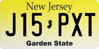 NJ license plate J15PXT