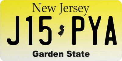 NJ license plate J15PYA