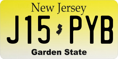NJ license plate J15PYB