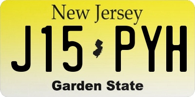 NJ license plate J15PYH