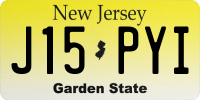 NJ license plate J15PYI