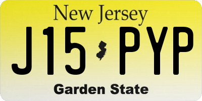 NJ license plate J15PYP