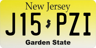 NJ license plate J15PZI