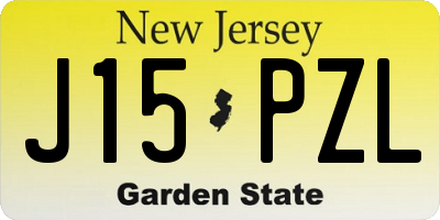 NJ license plate J15PZL