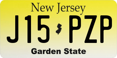 NJ license plate J15PZP