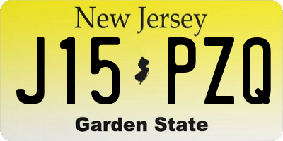 NJ license plate J15PZQ
