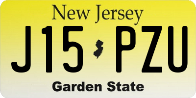 NJ license plate J15PZU