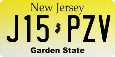 NJ license plate J15PZV